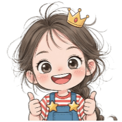 陽気な小さな三つ編みの女の子