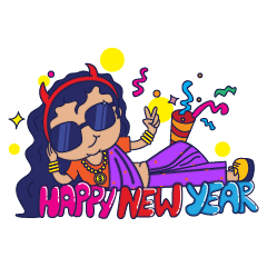 新年のステッカー