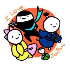 愉快な日本人スタンプ