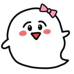おばけちゃんの気持ちを伝えるスタンプ