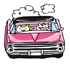 オモチャ箱をひっくり返したようなスタンプ