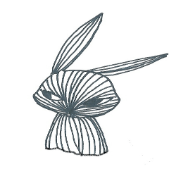 真っ黒うさぎのクロ　スタンプ