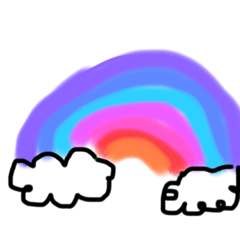 小学生と幼稚園児ののお絵描きスタンプ