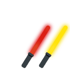 動く！推し色サイリウム 赤×黄