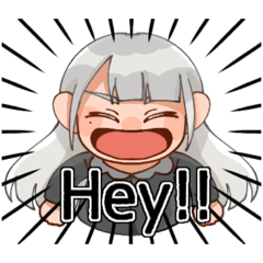 黒衣白のスタンプ