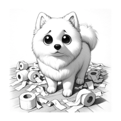 サモエドのいたずら！