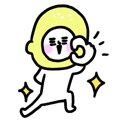 いつでも使える文字無しハッピーレモンマン