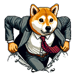 ドット絵 働く柴犬2 社会人 働きたくない