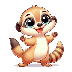 ミーアキャットのかわいいカートゥーンスタ