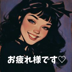 絵ヅラ強め女子たちの使えるスタンプ