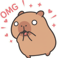 ぼーっとしたおバカなカピバラ