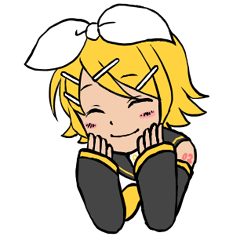 鏡音リンと鏡音レンのキュートなスタンプ