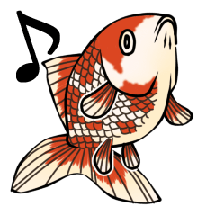 はんなり金魚スタンプ