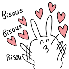 うささんのゆるっとフランス語スタンプ