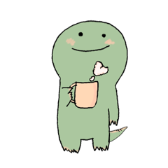 きょうりゅうくん達のハートスタンプ