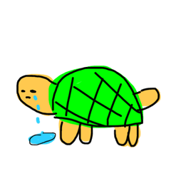 可愛いかめのスタンプ