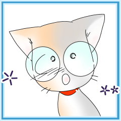 メガネ猫ミケ スタンプ