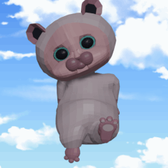 3Dちびひなちゃんの動くスタンプ２