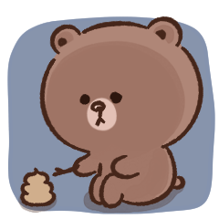 ネガティブな人の為のスタンプ 【BROWN】