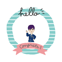 男女（青）（緑）スタンプ