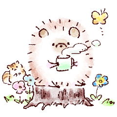 シンプル はりねずみ 文字なし