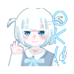 白髪水色系天使ちゃん