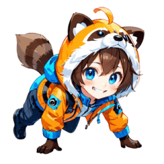 男の子に化けたタヌキ