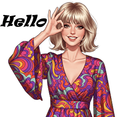 おしゃれでクールなサイケデリックダンサー