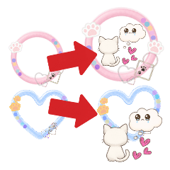 スタンプをかわいくイメチェン♪【ネコ編】