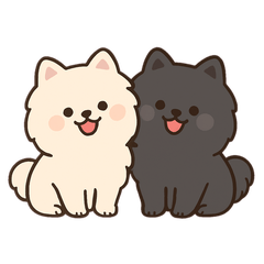 ポメとポメの日常生活