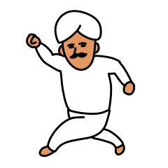 陽気なインド人のスタンプ