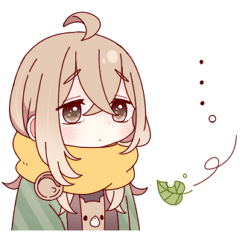 テンション低めな女の子のスタンプ