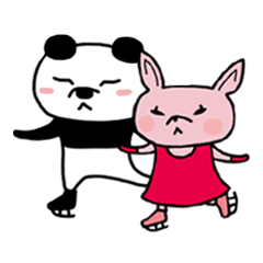 フィギュアスケート選手・パン太＆ウサ子