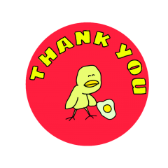 ゆるい生き物たち シール風