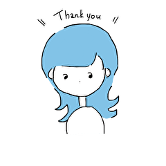 青髪ウルフの女の子のためのスタンプ