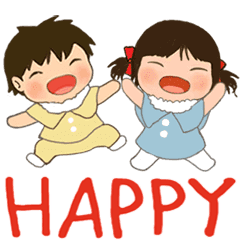 女の子緑ちゃんと男の子ダーくん7 日常会話