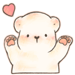 もちもちしろくまくんスタンプ