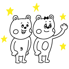 ラクガキ調☆くまカップル