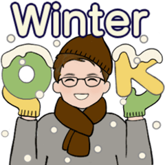 男性に使ってほしいスタンプ ☆ 冬の日常2