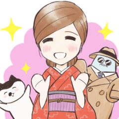 動くおかみんぐスタンプ