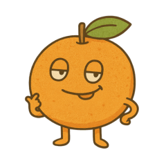 オレンジなみかん相棒のあいさつスタンプ