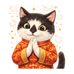 แมวขาวดำ ตรุษจีน&วาเลนไทน์