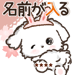 名前が入る★愛犬♡マルチーズ【春色】