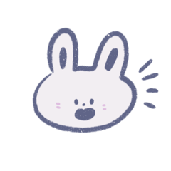 ゆるかわスタンプ(うさぎを添えて)