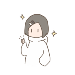 表情筋がしんでる女の子のゆるスタンプ