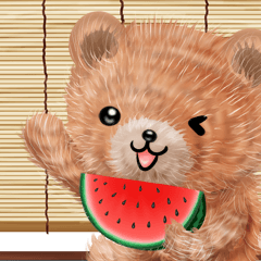 ぬいくま・ちょっと夏