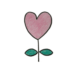 ハートのお花♡あいさつと天気、暑中見舞い