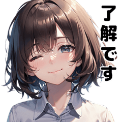 毎日使える★美少女スタンプ