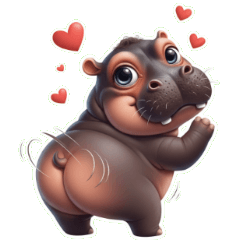 ごめんね、お尻の大きなカバです