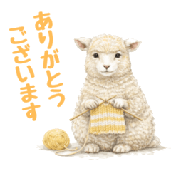 編み物好きの動物たち